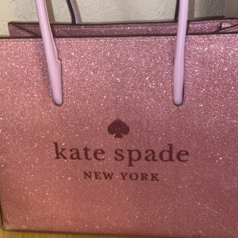 Slightly worn Kate Spade pink glitter purse